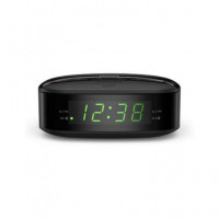 PHILIPS Radio Reloj Despertador Digital TAR3205/12 Negro