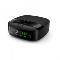 PHILIPS Radio Reloj Despertador Digital TAR3205/12 Negro