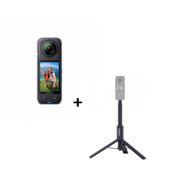 INSTA360 X4 + Selfie Stick Invisible con Tripode