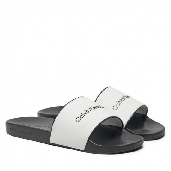 Slide CALVIN KLEIN Institutional Blanco-negro