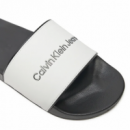 Slide CALVIN KLEIN Institutional Blanco-negro