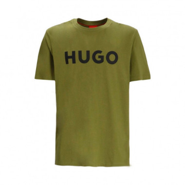 Camiseta Regular Fit en Punto de Algodón con Logo Estampado  HUGO BOSS