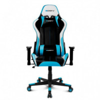 DRIFT SILLA GAMING DR175 AZUL INCLUYE COJINES CERVICAL Y LUMBAR