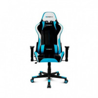 DRIFT SILLA GAMING DR175 AZUL INCLUYE COJINES CERVICAL Y LUMBAR