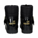 Botin Presky Ajustable Nylon Negro  LOVE MOSCHINO