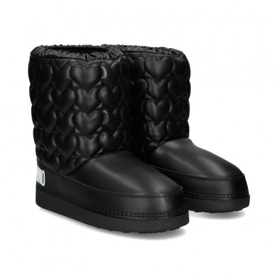 Botin Presky Acolchada Negro  LOVE MOSCHINO