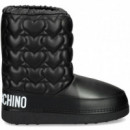 Botin Presky Acolchada Negro  LOVE MOSCHINO