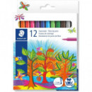 ESTUCHE ROTULADOR STAEDTLER 12 COLORES