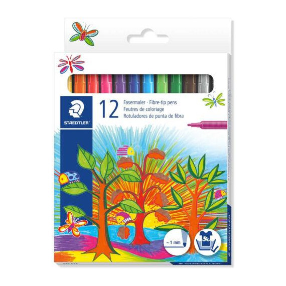 ESTUCHE ROTULADOR STAEDTLER 12 COLORES