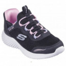 Playeras SKECHERS Slip-ins Negras Rosa