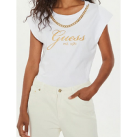 Camiseta Guess Blanca Logo Dorado