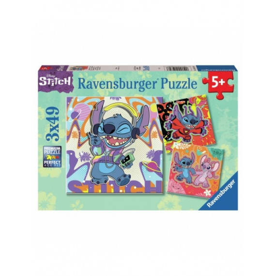 Pack 3 Puzzles Stitch Disney  RAVENSBURGER