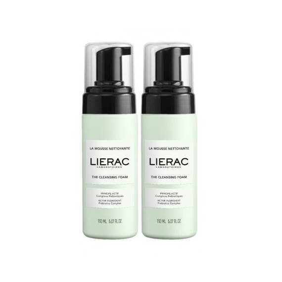 LIERAC DUPLO ESPUMA LIMPIADORA 2 X 150 ML