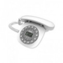 UNIDEN Telefono Sobremesa Vintage con Pantalla CE6601 Blanco