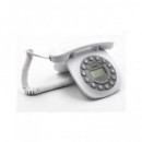 UNIDEN Telefono Sobremesa Vintage con Pantalla CE6601 Blanco