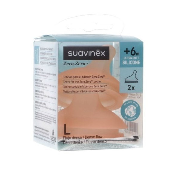 SUAVINEX Tetina Anticol Flujo L Silic 2U