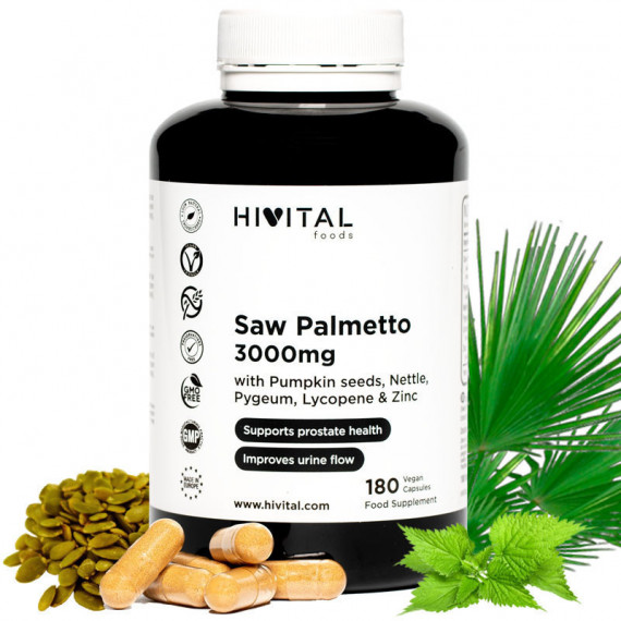 Saw Palmetto 3000 Mg | 180 Cápsulas Veganas  HIVITAL