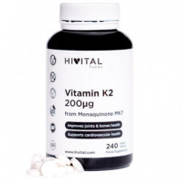 Vitamina K2 MK7 200 Mcg | 240 Comprimidos Veganos  HIVITAL