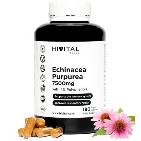 Equinácea Purpurea 7500 Mg | 180 Cápsulas Veganas  HIVITAL