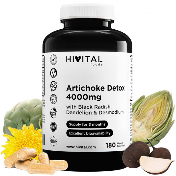 Alcachofa Detox 4000 Mg | 180 Cápsulas Veganas  HIVITAL