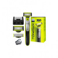 PHILIPS Afeitadora de Barba y Cuerpo Oneblade 360 QP2834/20 Seco y Mojado Recargable