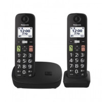 PANASONIC Telefono Inalambrico Duo KX-TGU112 Negro Teclas Grandes