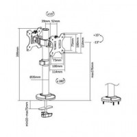 CROMAD Soporte Mesa para 2 Monitores 17-32" CR1021