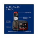 PANASONIC Telefono Inalambrico Amplificado KX-TGM420 Negro con Contestador Automatico Voll Alto 40DB