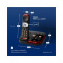 PANASONIC Telefono Inalambrico Amplificado KX-TGM420 Negro con Contestador Automatico Voll Alto 40DB