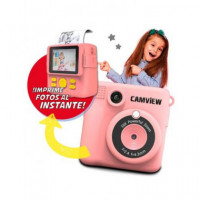 CAMVIEW Camara Fotos para Niños con Impresion Instantanea CV0240 Rosa