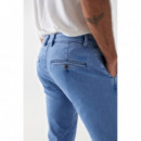 Vaqueros Hombre Chino SALSA JEANS S-activ Slim Indigo Medium