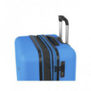 GABOL Trolley Maleta de Mano Pequeño con 4 Ruedas Future Azul 54X39X21/24 Cm