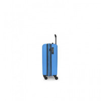 GABOL Trolley Maleta de Mano Pequeño con 4 Ruedas Future Azul Celeste 54X39X21/24 Cm