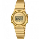 CASIO Colecccion LA700WEG-9AEF Reloj Digital Dorado Redondo Fecha Cronometro,temprorizador