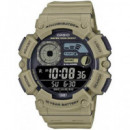 CASIO Coleccion WS-1500H-5BVEF Reloj Digital Verde,fase Lunar,cronometro,hora Mundial, Modo Pesca