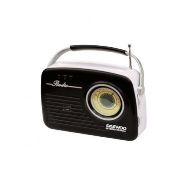 DAEWOO DRP-130B Radio Diseño Retro Am-fm,usb,aux-in,salida Auricular,negro