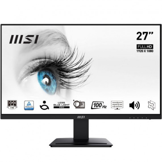 MSI Monitor Pro MP273A 27 Fhd Led Negro Dp / HDMI / 100HZ / Vesa/ 1MS