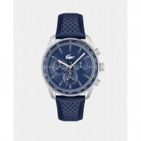 Reloj C/piel Azul  LACOSTE