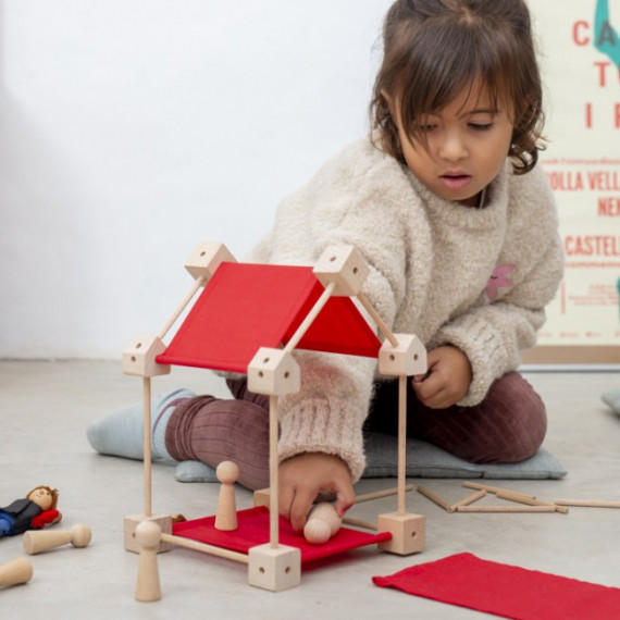 Juego de construcción 42 PIEZAS de madera para niñas y niños MINI TRIGONOS