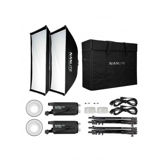 NANLITE Kit 2X Focos FS-300B Bi- Color 350W