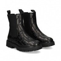 Botin Elasticos Logo Negro  MARC JACOBS KIDS