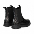 Botin Elasticos Logo Negro  MARC JACOBS KIDS