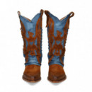 1/2 Bota Cowboy Jean+cuero  METISSE