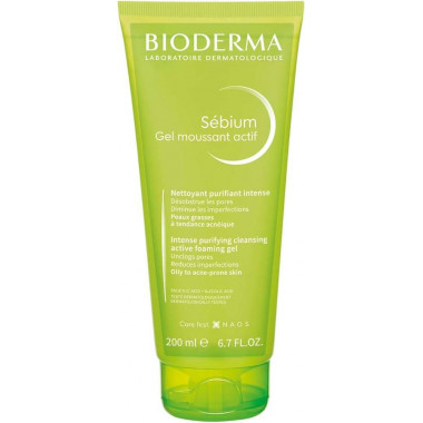 Bioderma Sebium Gel Moussant Actif 200 Ml  BIODERMA-NAOS SKIN CARE