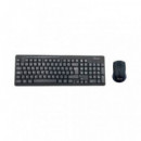 L-LINK Kit Teclado y Raton LL-KB-555-WCOMBO Inalambrico Negro