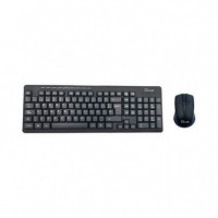 L-LINK Kit Teclado y Raton LL-KB-555-WCOMBO Inalambrico Negro