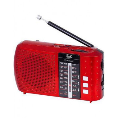 TREVI Radio Portatil Am/fm RA7F20 Roja Bluetooth, Usb, Micro Sd, Bateria Recargable