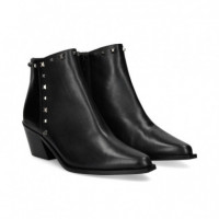 Botin Cowboy Tachas Piel Negro  LODI