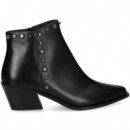 Botin Cowboy Tachas Piel Negro  LODI