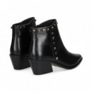 Botin Cowboy Tachas Piel Negro  LODI